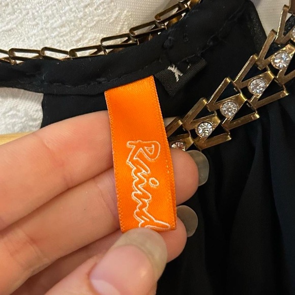 Vintage 2000s layered Chiffon like babydoll halter top - Picture 7 of 8